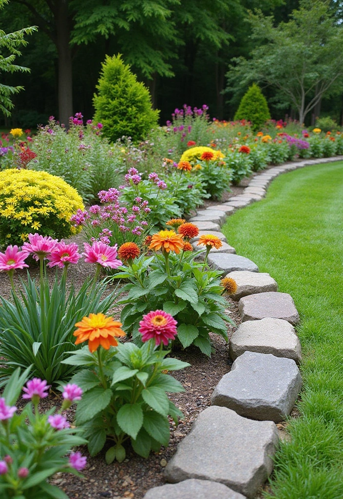 30 Plant Bed Ideas That Will Elevate Your Garden Design 18 30 Plant Bed Ideas That Will Elevate Your Garden Design - 18. Stone Bed Borders