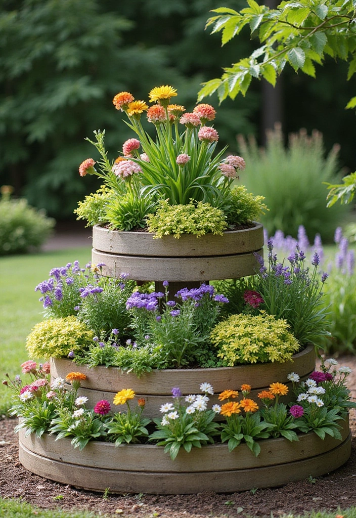 30 Plant Bed Ideas That Will Elevate Your Garden Design 2 30 Plant Bed Ideas That Will Elevate Your Garden Design - 2. Tiered Raised Flower Beds