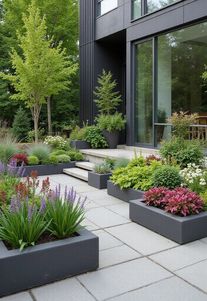 30 Plant Bed Ideas That Will Elevate Your Garden Design 22 30 Plant Bed Ideas That Will Elevate Your Garden Design - 22. Modern Geometric Plant Beds