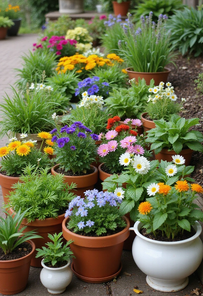 30 Plant Bed Ideas That Will Elevate Your Garden Design 5 30 Plant Bed Ideas That Will Elevate Your Garden Design - 5. Colorful Container Gardens