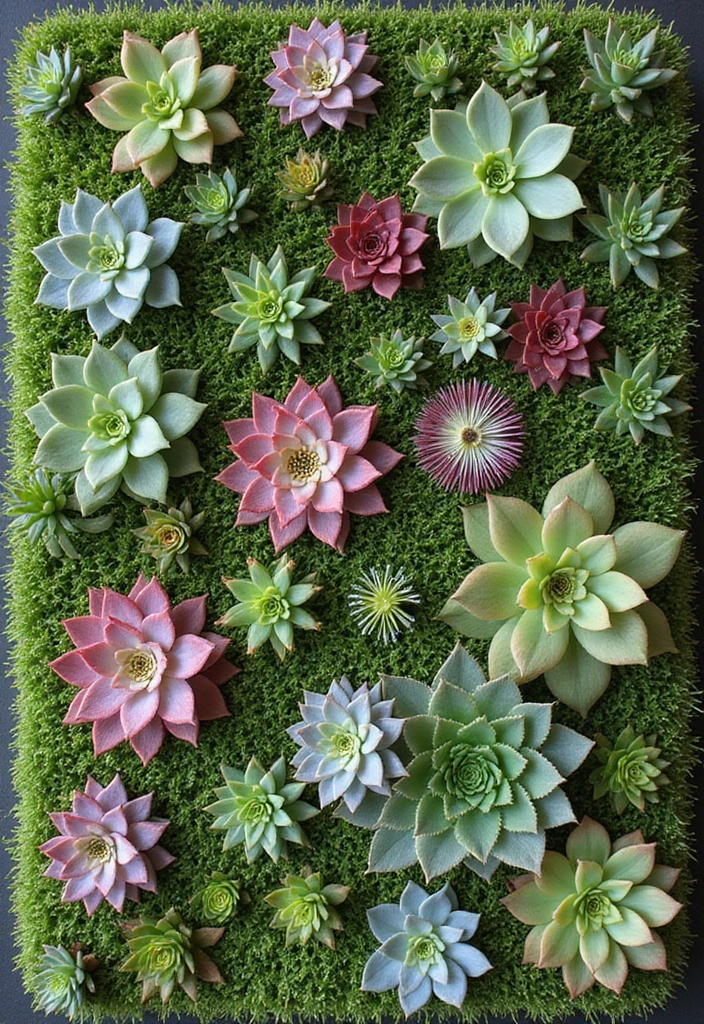 30 Plant Bed Ideas That Will Elevate Your Garden Design 9 30 Plant Bed Ideas That Will Elevate Your Garden Design - 9. Succulent Wall Art