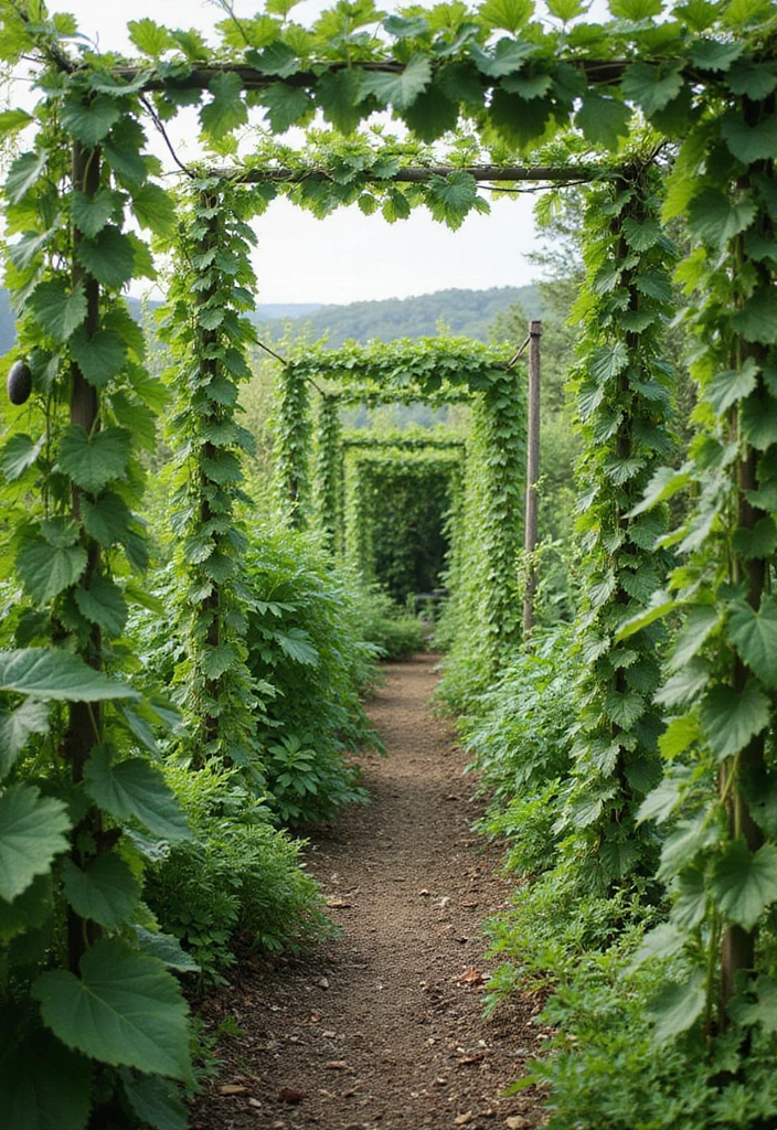 30 Plant Border Ideas to Frame Your Garden Beautifully 3 30 Plant Border Ideas to Frame Your Garden Beautifully - 3. Vertical Frames with Climbing Plants