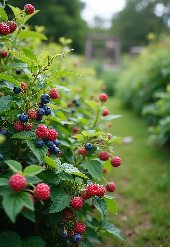 30 Plant Border Ideas to Frame Your Garden Beautifully 6 30 Plant Border Ideas to Frame Your Garden Beautifully - 6. Berry Bush Borders