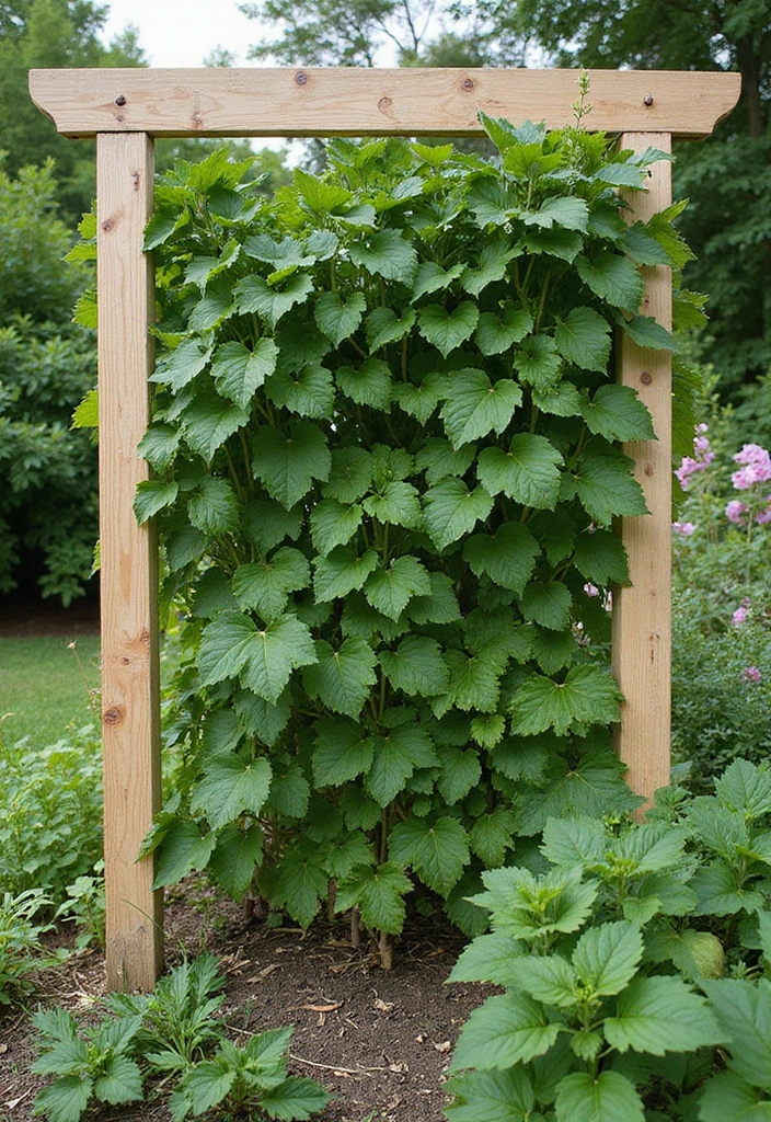 30 Plant Fence Ideas to Blend Nature with Privacy 10 30 Plant Fence Ideas to Blend Nature with Privacy - 10. Trellis with Vertical Veggies