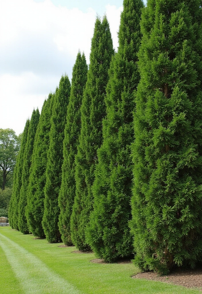 30 Plant Fence Ideas to Blend Nature with Privacy 18 30 Plant Fence Ideas to Blend Nature with Privacy - 18. Standard Trees as a Fence