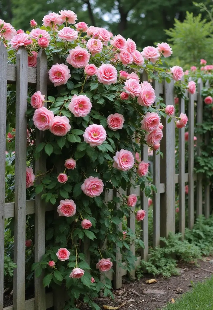 30 Plant Fence Ideas to Blend Nature with Privacy 25 30 Plant Fence Ideas to Blend Nature with Privacy - 25. Fencing with Climbing Roses