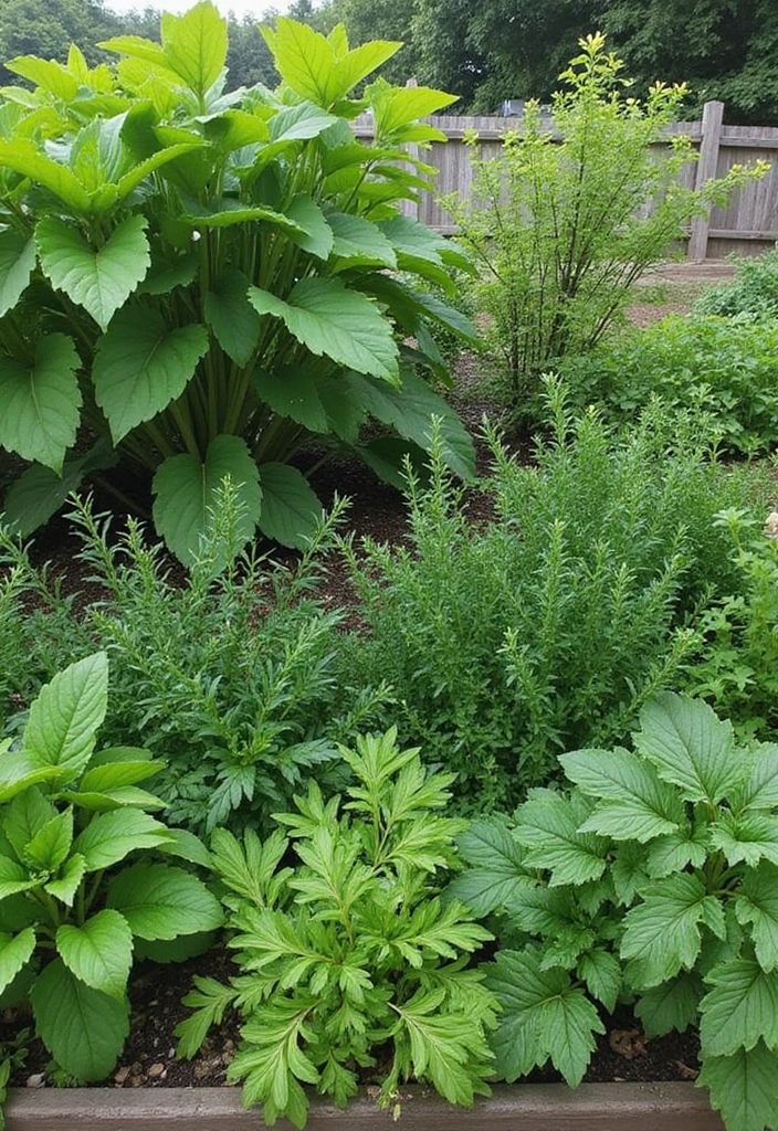 30 Plant Fence Ideas to Blend Nature with Privacy 29 30 Plant Fence Ideas to Blend Nature with Privacy - 29. Mixed Herb Garden Fence