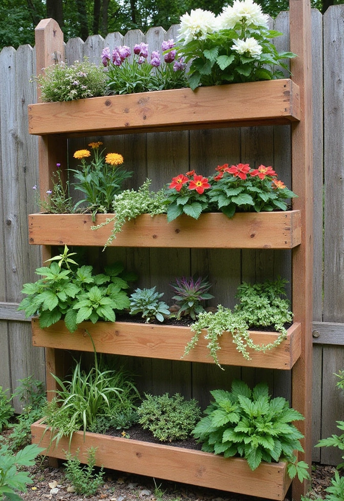 30 Plant Fence Ideas to Blend Nature with Privacy 6 30 Plant Fence Ideas to Blend Nature with Privacy - 6. Rustic Wooden Planter Boxes