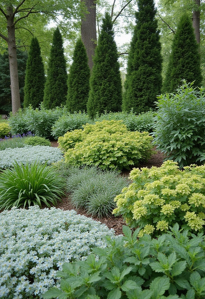 30 Plant Landscaping Ideas for a Lush Backyard - 10. Layered Planting