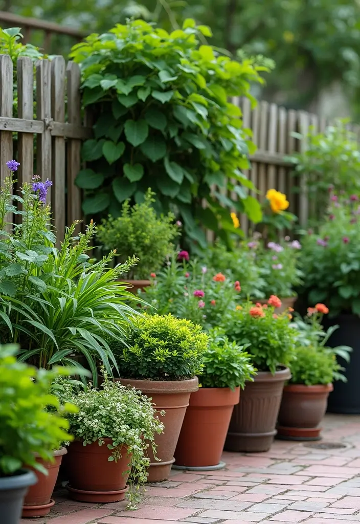 30 Plant Landscaping Ideas for a Lush Backyard - 11. Container Gardening