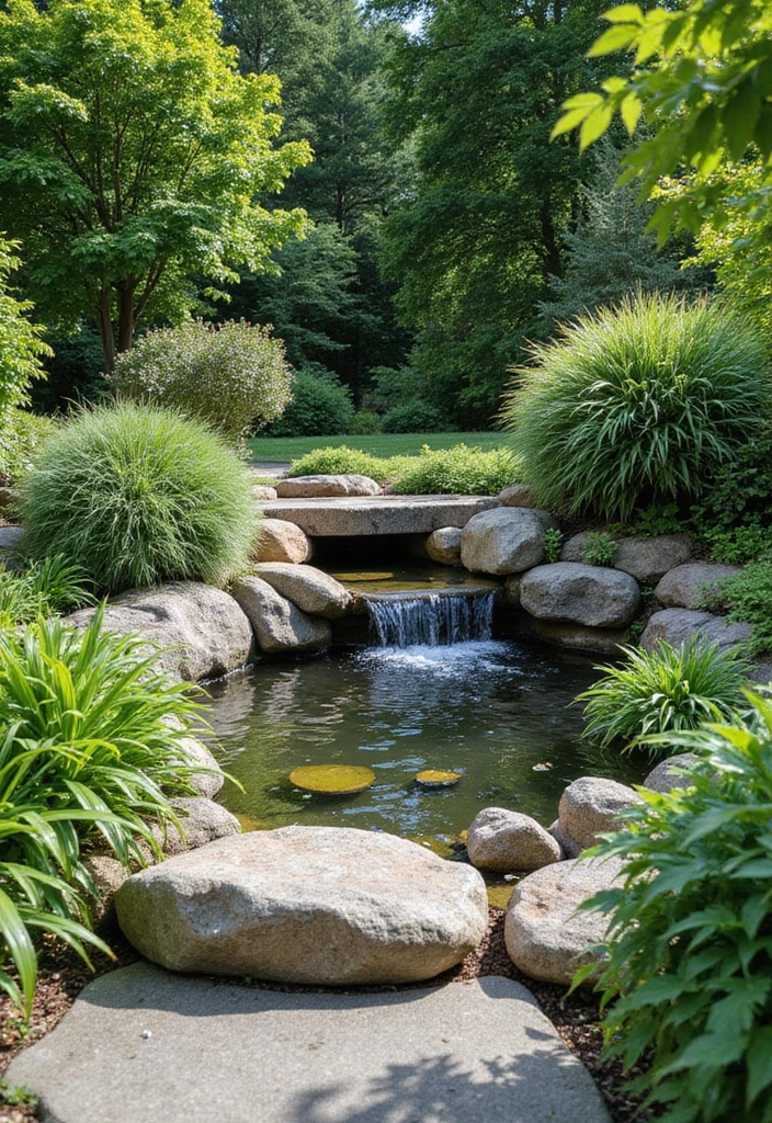 30 Plant Landscaping Ideas for a Lush Backyard - 18. Water Features