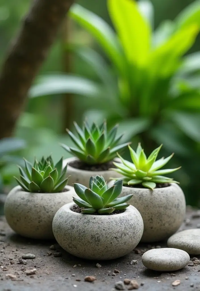 30 Plant Pot Design Ideas to Upgrade Your Decor 11 30 Plant Pot Design Ideas to Upgrade Your Decor - 11. Natural Stone Pots