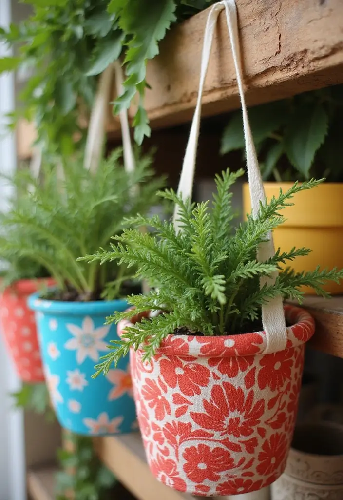 30 Plant Pot Design Ideas to Upgrade Your Decor 2 30 Plant Pot Design Ideas to Upgrade Your Decor - 2. Fabric Planters