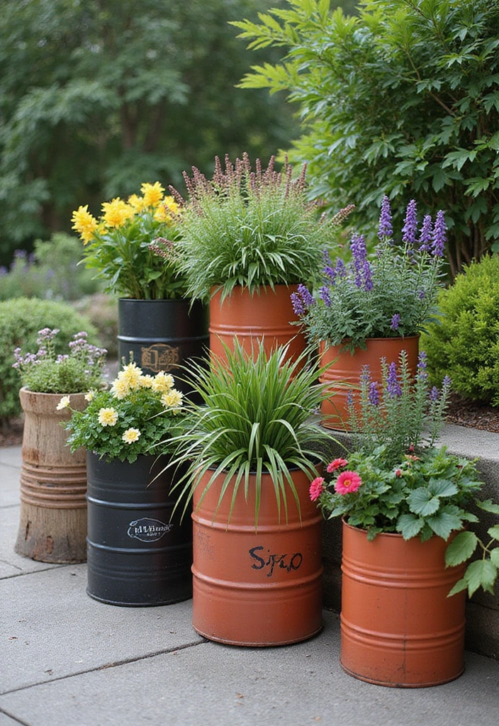 30 Plant Pot Design Ideas to Upgrade Your Decor 29 30 Plant Pot Design Ideas to Upgrade Your Decor - 29. Oil Drum Planters