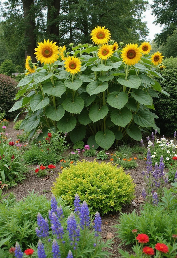 30 Plant Privacy Screen Ideas for a Natural Barrier - 18. Mixed-Height Plantings