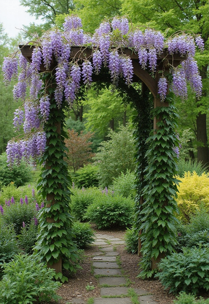 30 Plant Privacy Screen Ideas for a Natural Barrier - 3. Flowering Vines on Trellises
