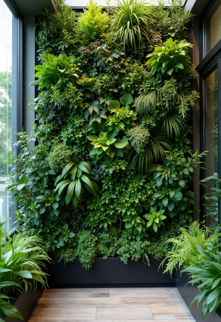 30 Plant Privacy Screen Ideas for a Natural Barrier - 7. Vertical Living Walls