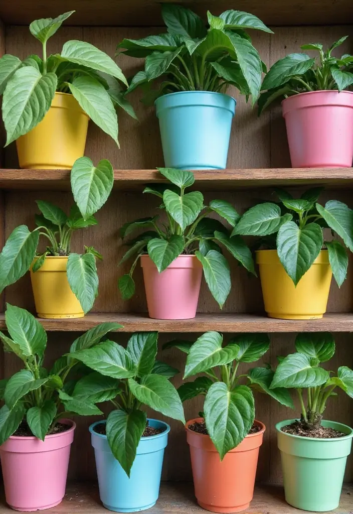 30 Pothos Plant Aesthetic Inspirations You’ll Love 10 30 Pothos Plant Aesthetic Inspirations You’ll Love - 10. Colorful Pot Choices