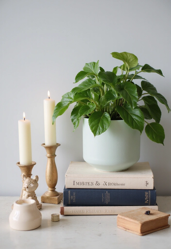 30 Pothos Plant Aesthetic Inspirations You’ll Love 11 30 Pothos Plant Aesthetic Inspirations You’ll Love - 11. Layered Vignettes