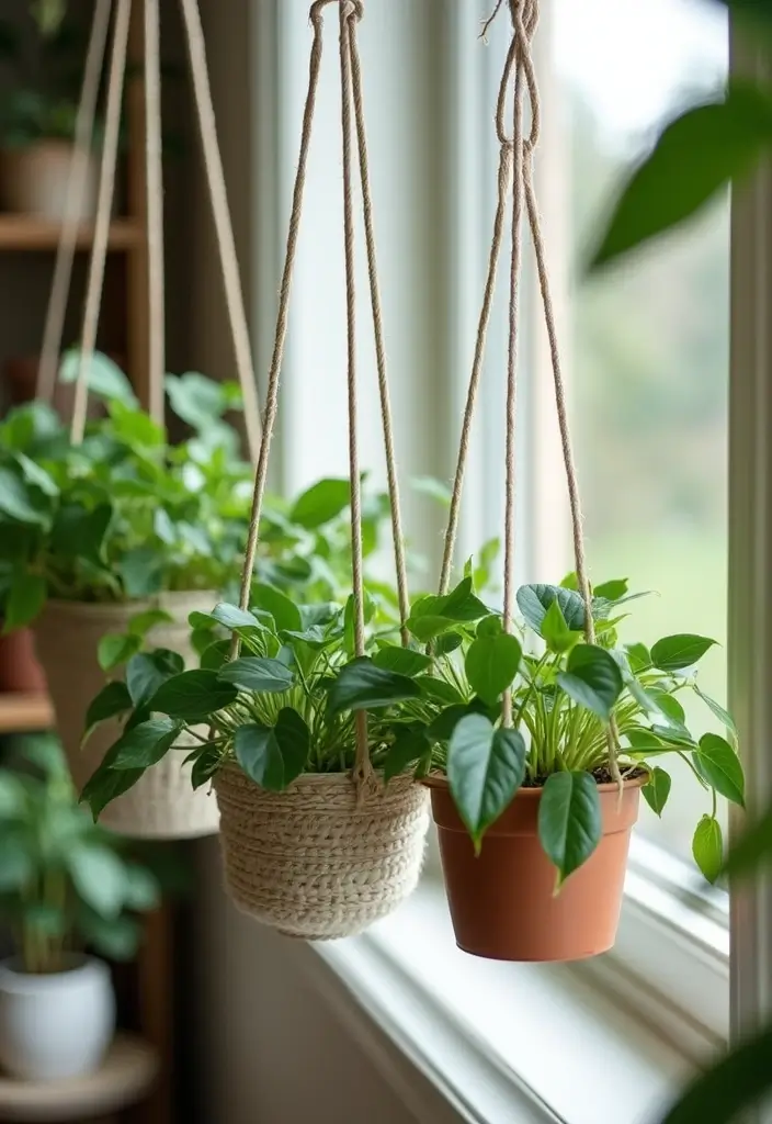 30 Pothos Plant Decor Ideas for Every Corner of Your Home 1 30 Pothos Plant Decor Ideas for Every Corner of Your Home - 1. Elegant Hanging Baskets