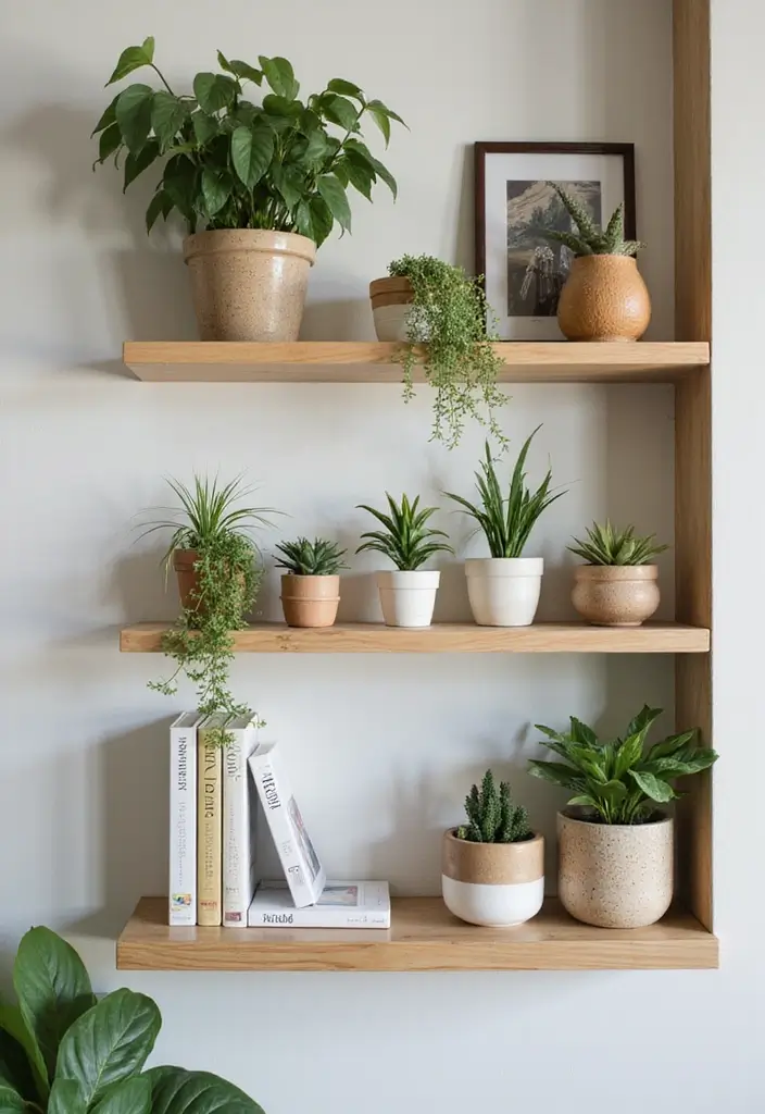 30 Pothos Plant Decor Ideas for Every Corner of Your Home 2 30 Pothos Plant Decor Ideas for Every Corner of Your Home - 2. Shelf Styling with Pothos