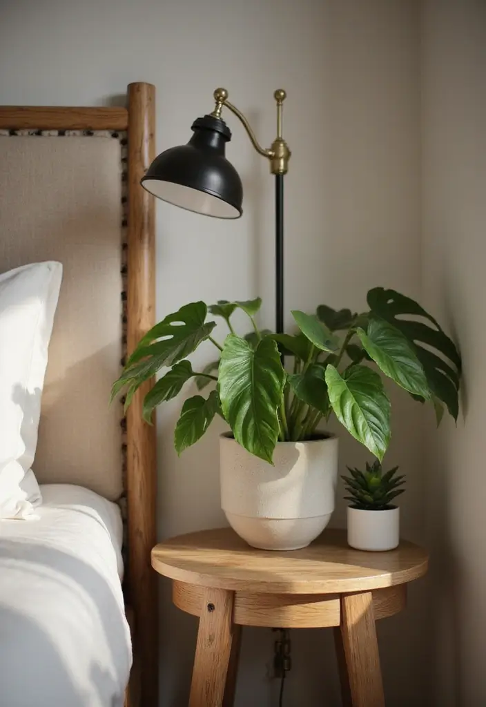 30 Pothos Plant Decor Ideas for Every Corner of Your Home 22 30 Pothos Plant Decor Ideas for Every Corner of Your Home - 22. Nightstand Greenery