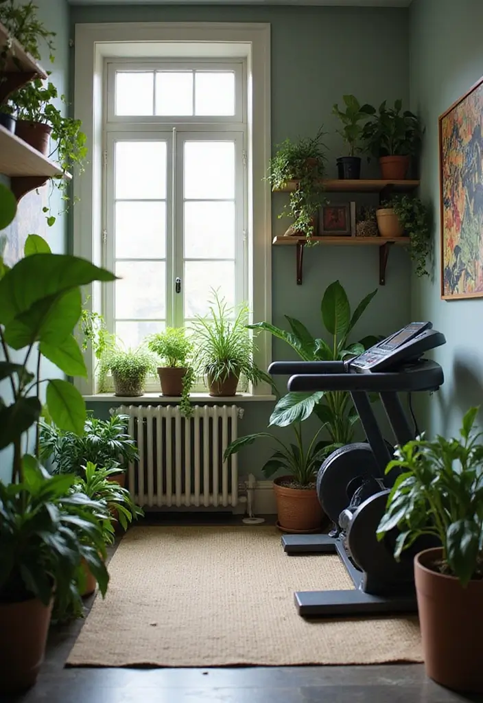 30 Pothos Plant Decor Ideas for Every Corner of Your Home 29 30 Pothos Plant Decor Ideas for Every Corner of Your Home - 29. Home Gym Inspiration