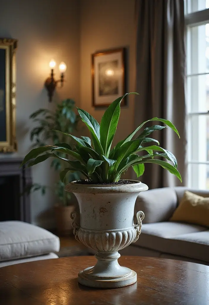 30 Snake Plant Pot Ideas for Stylish Indoor Decor 21 30 Snake Plant Pot Ideas for Stylish Indoor Decor - 21. Decorative Urns