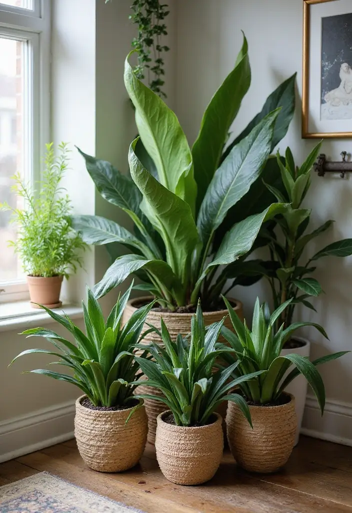30 Snake Plant Pot Ideas for Stylish Indoor Decor 30 30 Snake Plant Pot Ideas for Stylish Indoor Decor - 30. Collaborative Plant Displays