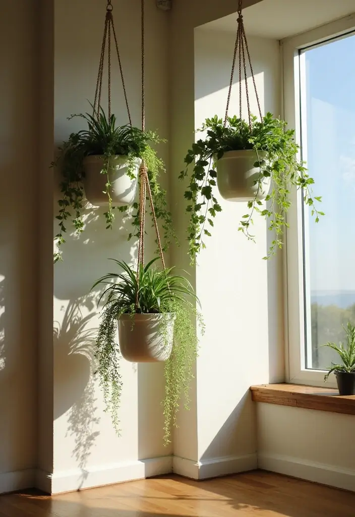 30 Snake Plant Pot Ideas for Stylish Indoor Decor 4 30 Snake Plant Pot Ideas for Stylish Indoor Decor - 4. Hanging Planters for Vertical Gardens