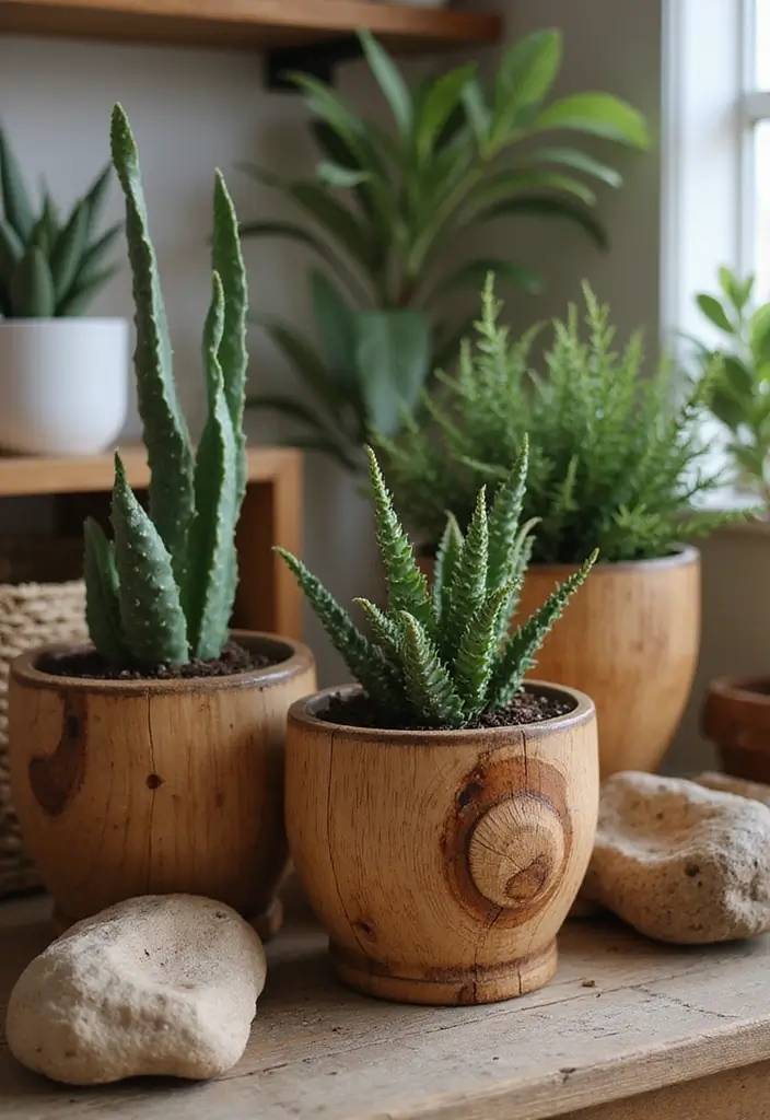 30 Snake Plant Pot Ideas for Stylish Indoor Decor 6 30 Snake Plant Pot Ideas for Stylish Indoor Decor - 6. Stylish Wooden Planters