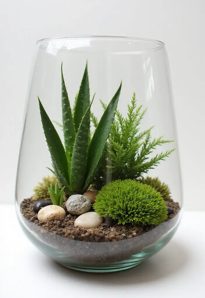 30 Snake Plant Pot Ideas for Stylish Indoor Decor 8 30 Snake Plant Pot Ideas for Stylish Indoor Decor - 8. Terrarium Style Planters