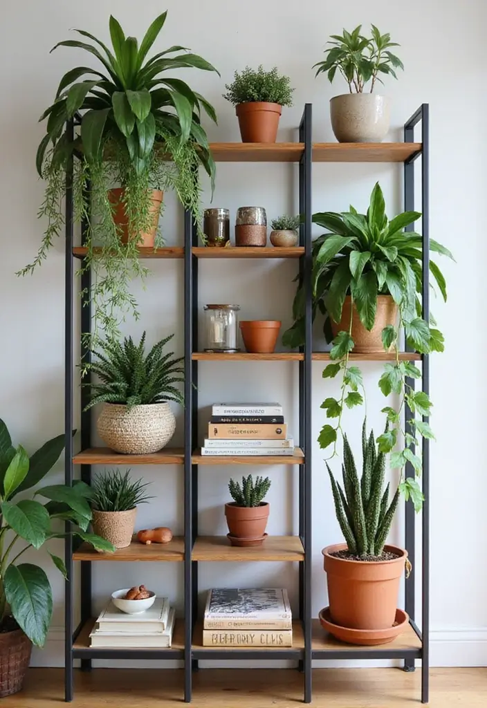 30 Spider Plant Decor Ideas You’ll Want to Try 2 30 Spider Plant Decor Ideas You’ll Want to Try - 2. Stylish Shelving Units