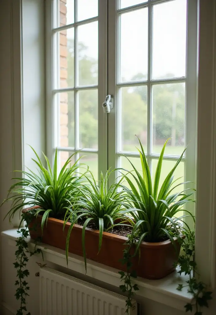 30 Spider Plant Decor Ideas You’ll Want to Try 20 30 Spider Plant Decor Ideas You’ll Want to Try - 20. Elegant Window Boxes