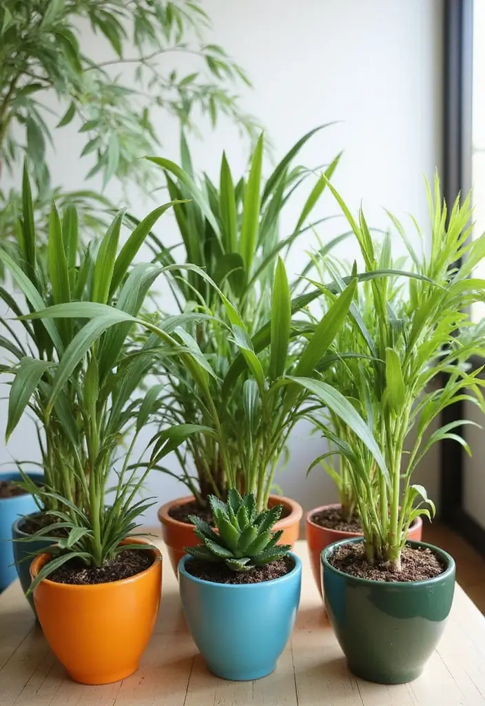 30 Spider Plant Decor Ideas You’ll Want to Try 28 30 Spider Plant Decor Ideas You’ll Want to Try - 28. Experiment with Colored Pots
