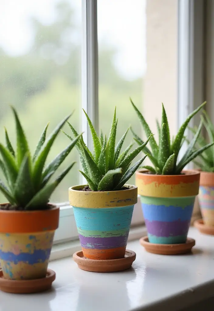 30 Spider Plant Decor Ideas You’ll Want to Try 9 30 Spider Plant Decor Ideas You’ll Want to Try - 9. DIY Painted Pots