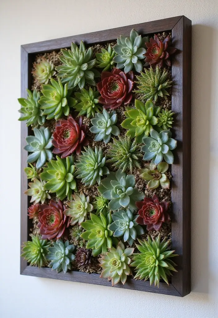 30 Stunning Plant Decor Ideas for a Fresh and Modern Look - 11. Succulent Frames