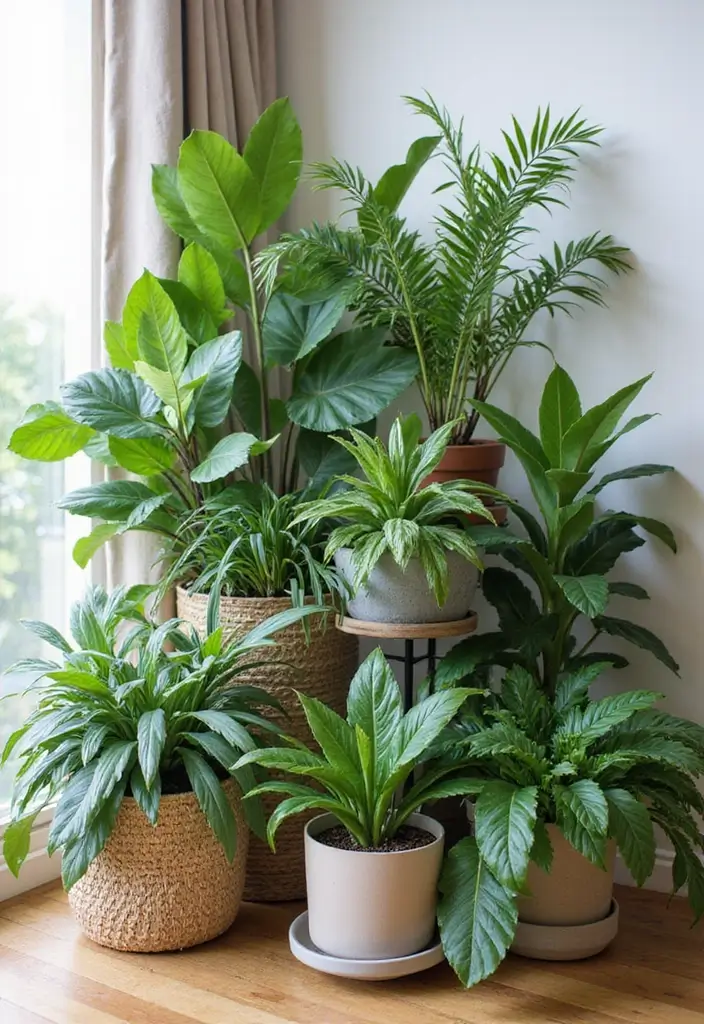 30 Stunning Plant Decor Ideas for a Fresh and Modern Look - 13. Layered Plant Arrangements
