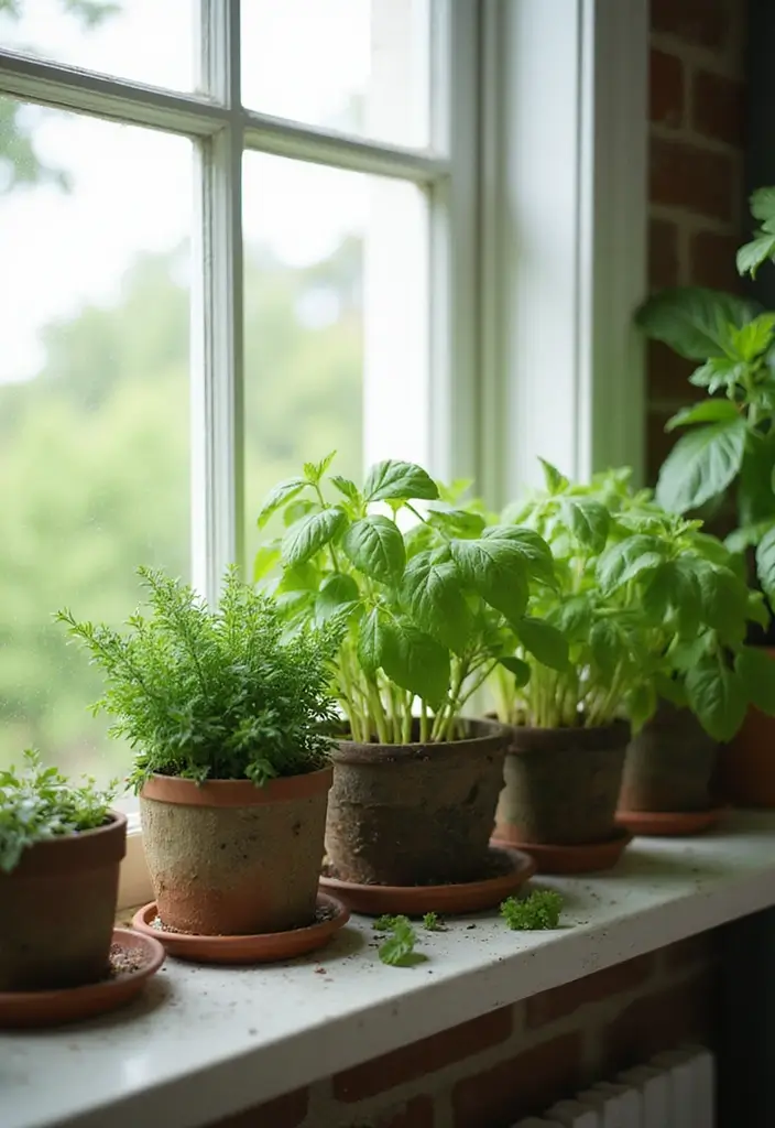 30 Stunning Plant Decor Ideas for a Fresh and Modern Look - 15. Indoor Herb Gardens