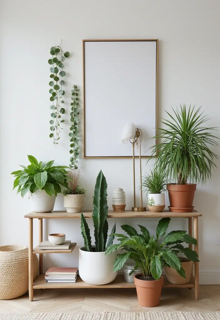 30 Stunning Plant Decor Ideas for a Fresh and Modern Look - 28. Accent Tables with Plants