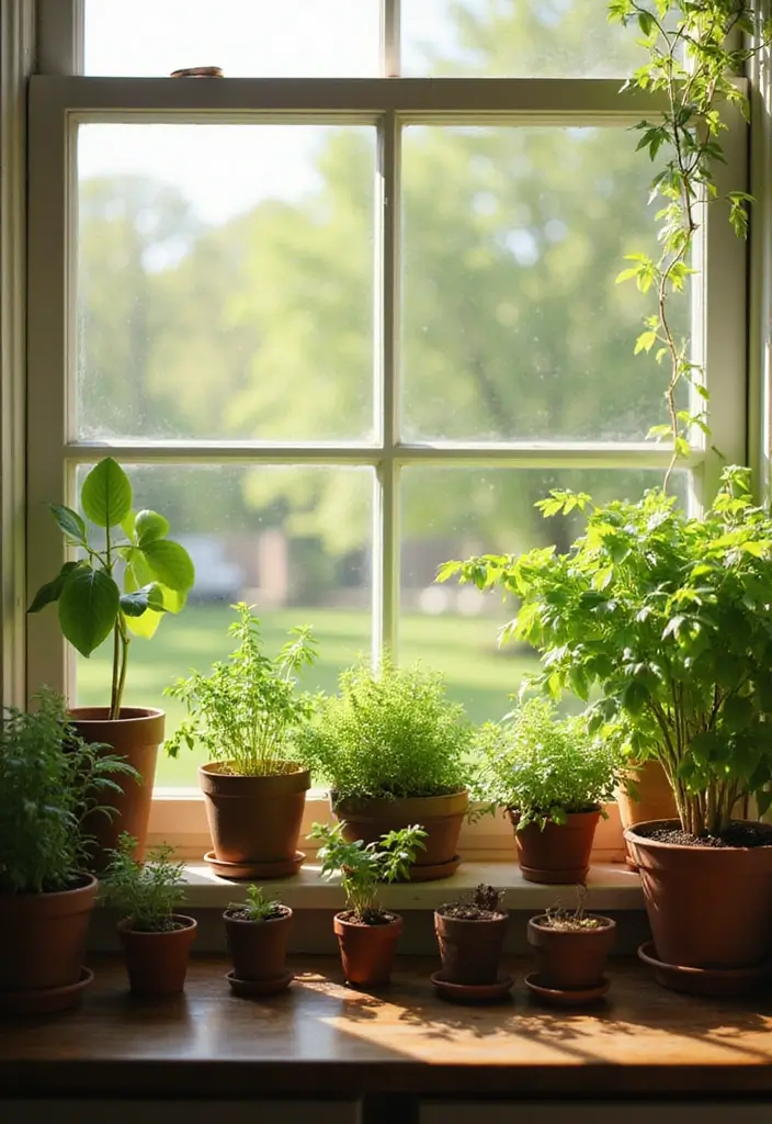 30 Stunning Plant Decor Ideas for a Fresh and Modern Look - 4. Window Ledge Gardens