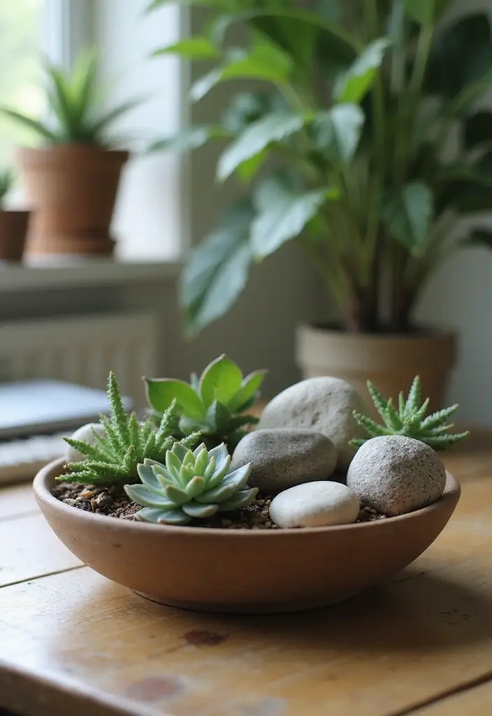 30 Stunning Plant Decor Ideas for a Fresh and Modern Look - 7. Miniature Zen Gardens