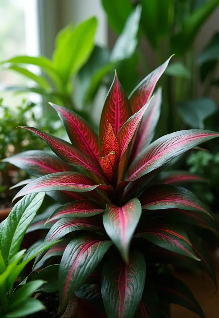 30 Stunning Red Leaf Plant Varieties to Try in Your Garden 13 30 Stunning Red Leaf Plant Varieties to Try in Your Garden - 13. Maranta leuconeura (Red Prayer Plant)