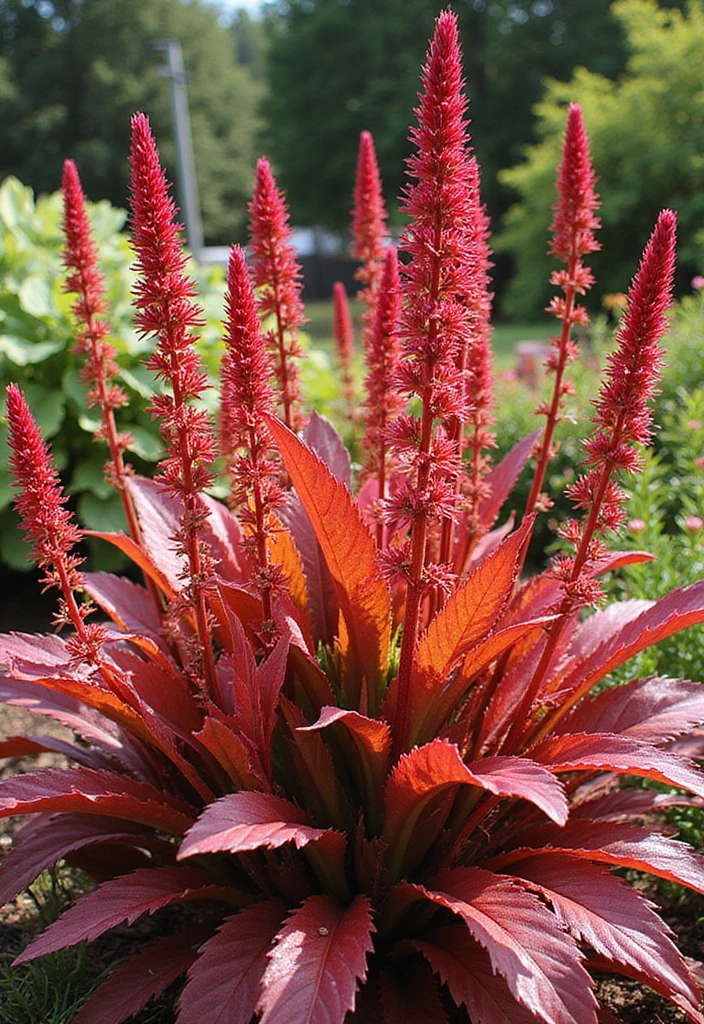 30 Stunning Red Leaf Plant Varieties to Try in Your Garden 20 30 Stunning Red Leaf Plant Varieties to Try in Your Garden - 20. Amaranth (Amaranthus sp.)