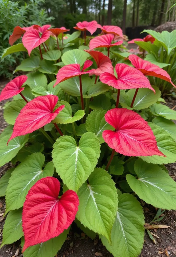 30 Stunning Red Leaf Plant Varieties to Try in Your Garden 6 30 Stunning Red Leaf Plant Varieties to Try in Your Garden - 6. Red Caladiums