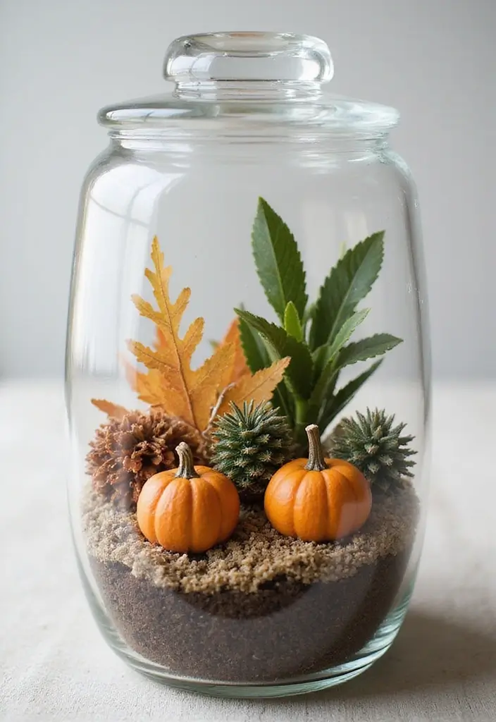 30 Unique Plant Terrarium Ideas for Small Green Worlds 14 30 Unique Plant Terrarium Ideas for Small Green Worlds - 14. Seasonal-Themed Terrarium