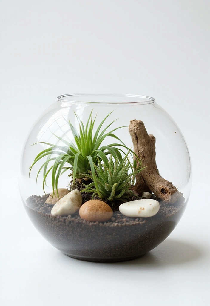 30 Unique Plant Terrarium Ideas for Small Green Worlds 15 30 Unique Plant Terrarium Ideas for Small Green Worlds - 15. Air Plant Terrarium