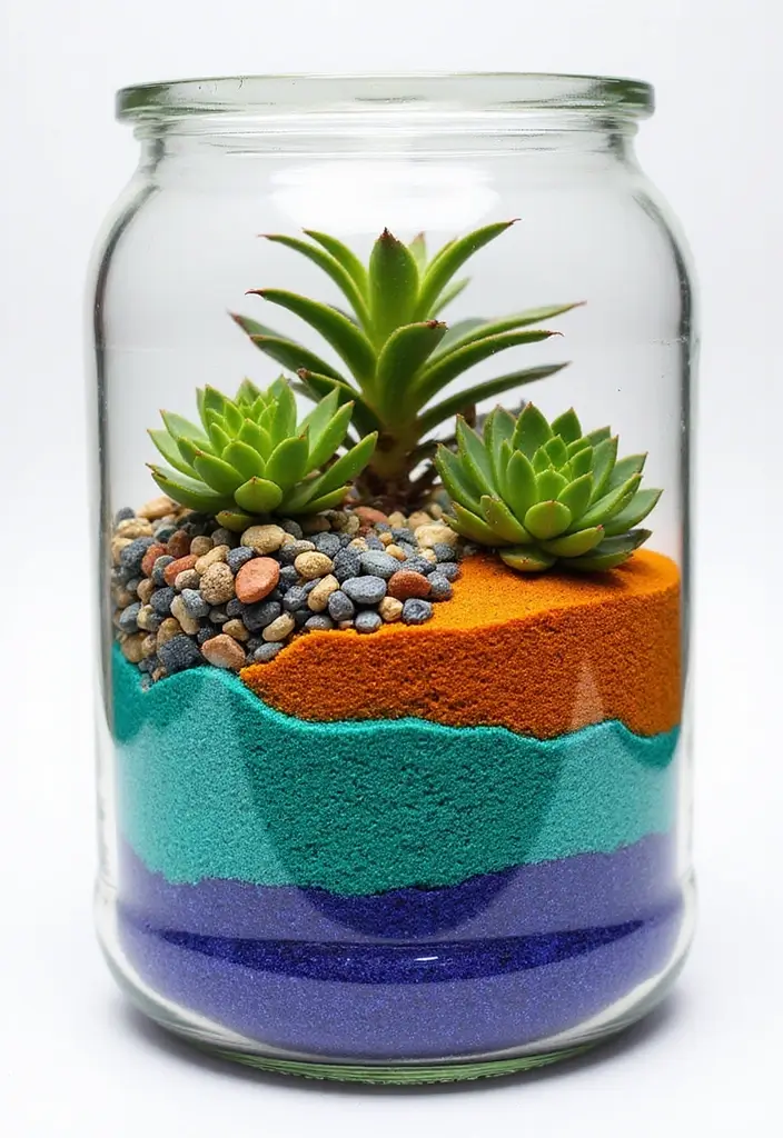30 Unique Plant Terrarium Ideas for Small Green Worlds 17 30 Unique Plant Terrarium Ideas for Small Green Worlds - 17. Color Block Terrarium