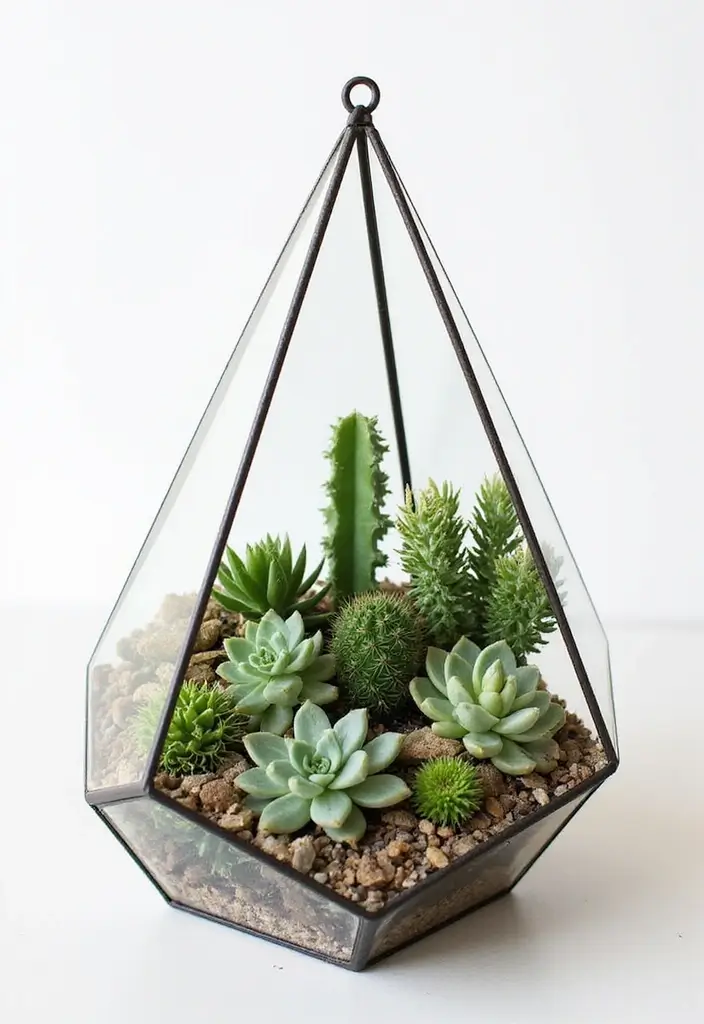 30 Unique Plant Terrarium Ideas for Small Green Worlds 20 30 Unique Plant Terrarium Ideas for Small Green Worlds - 20. Geometric Terrarium