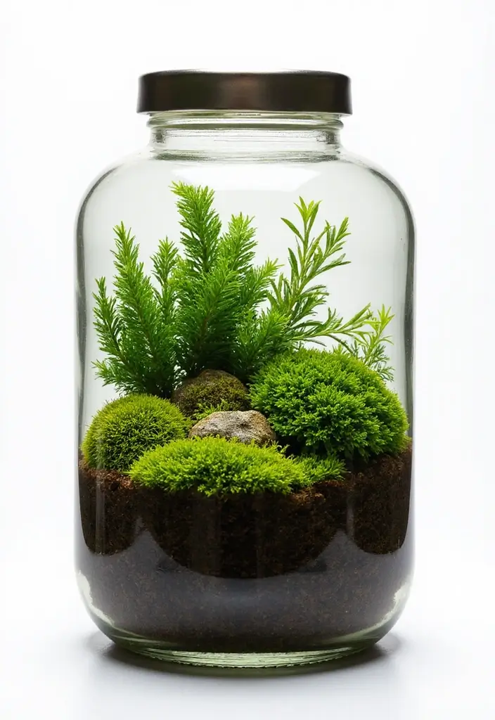 30 Unique Plant Terrarium Ideas for Small Green Worlds 22 30 Unique Plant Terrarium Ideas for Small Green Worlds - 22. Lush Moss Terrarium